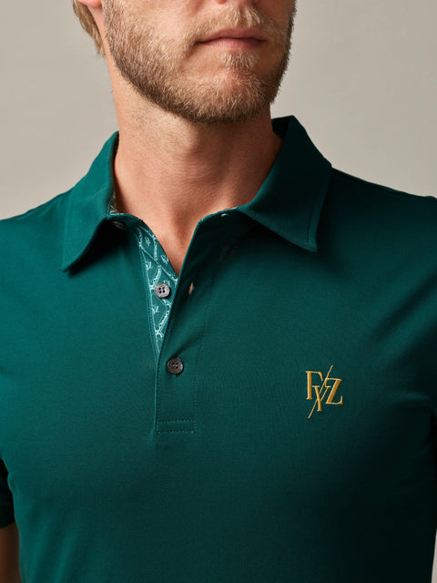 Embroidered Signature Cotton Polo - Luxury Green